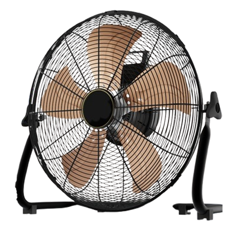 某电风扇工业风扇强力电扇大功率落地扇家用台扇坐地台式趴地扇_18寸黑色8档电机加密网超大风加长线