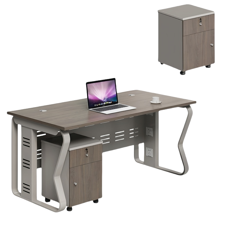 悦兴诚办公桌 单人位含柜120cm套