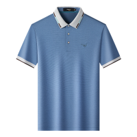 鳄鱼恤CROCODILE 夏季透气轻盈柔软短袖POLO衫男