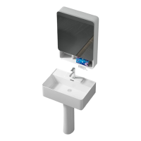 如华福禄加深立柱盆一体落地式陶瓷洗手盆小户型立柱式洗脸盆卫生间洗漱池