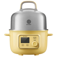 北鼎电蒸锅1.5L小蒸锅带陶瓷蒸蛋盘炖盅G37(颜色随机)