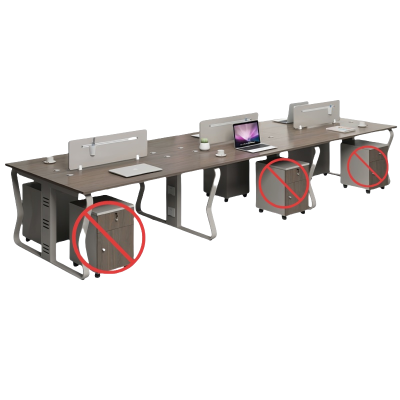 悦兴诚办公电脑桌 六人位360*120*75cm张
