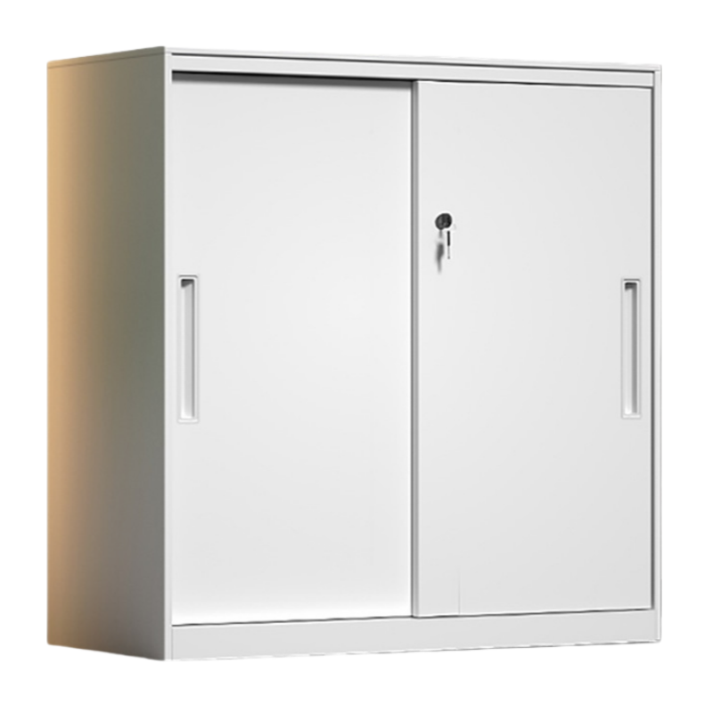 伟樽铁皮矮柜白色铁移门900*400*925m台