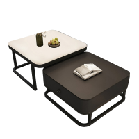 悦兴诚茶几岩板60*60*36cm套