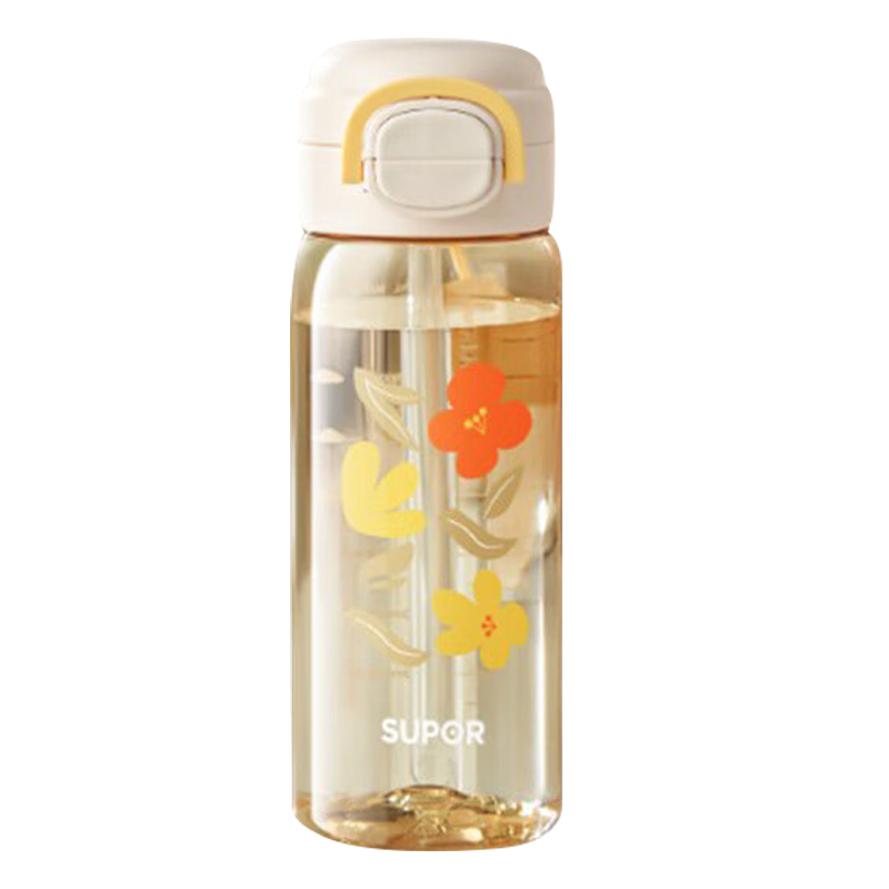 苏泊尔塑料杯600ml双饮杯一盖双饮KCP60LV10(颜色随机)