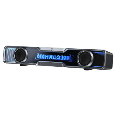 EDIFIER/漫步者花再Halo Soundbar电脑音响台式家用桌面蓝牙音箱游戏专用桌搭 破界黑