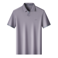 鳄鱼恤CROCODILE 透气中青年短袖条纹商务POLO衫男