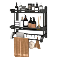 豫龙都毛巾架二层个