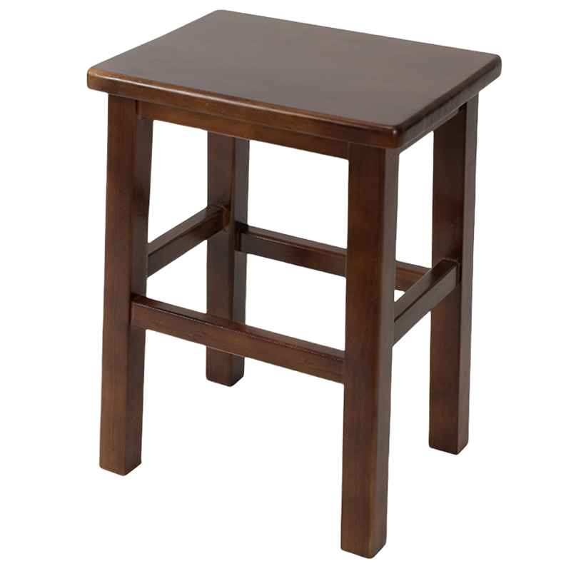 班龙实木方凳33*50cm胡桃色张