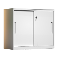 伟樽铁皮矮柜白色铁移门900*400*760mm台