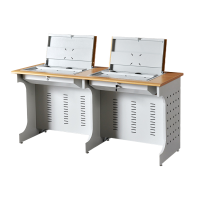 依琳达 电脑翻转桌(双人位) 1600*600*750mm 台