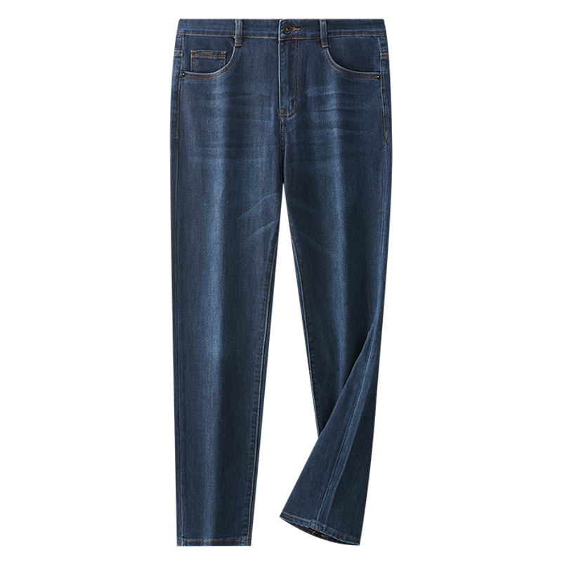鳄鱼恤CROCODILE 中腰挺括亲肤直筒牛仔裤男长裤