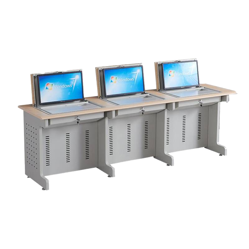 依琳达 电脑翻转桌(三人位) 2400*600*750mm 台