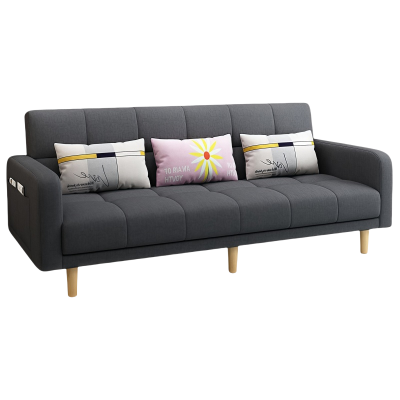 乐琪艺 折叠沙发床 210*72*37cm(棉麻)深灰 张