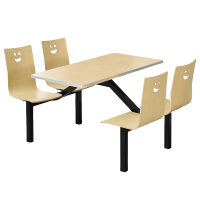 铭思达连体餐桌四人位张