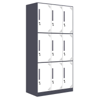 铭思达套色更衣柜九门台