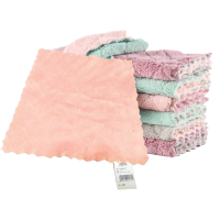 绮罗香 双面双色珊瑚绒吸水抹布 平方克重400g 300*300mm/条