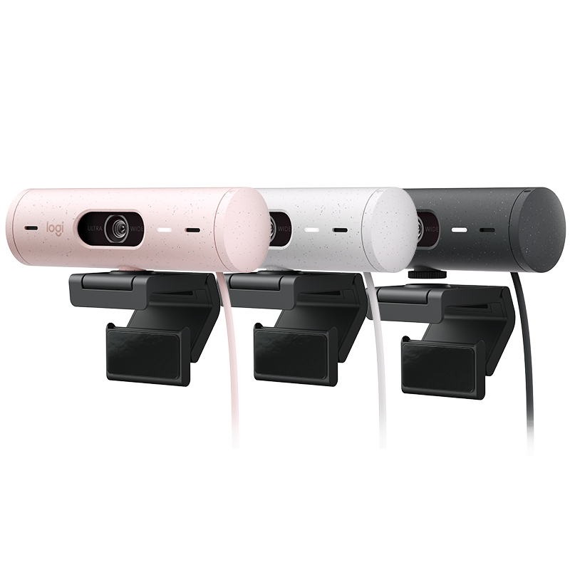 罗技Brio 500 商用4K网络摄像头超高清办公会议降噪麦克风