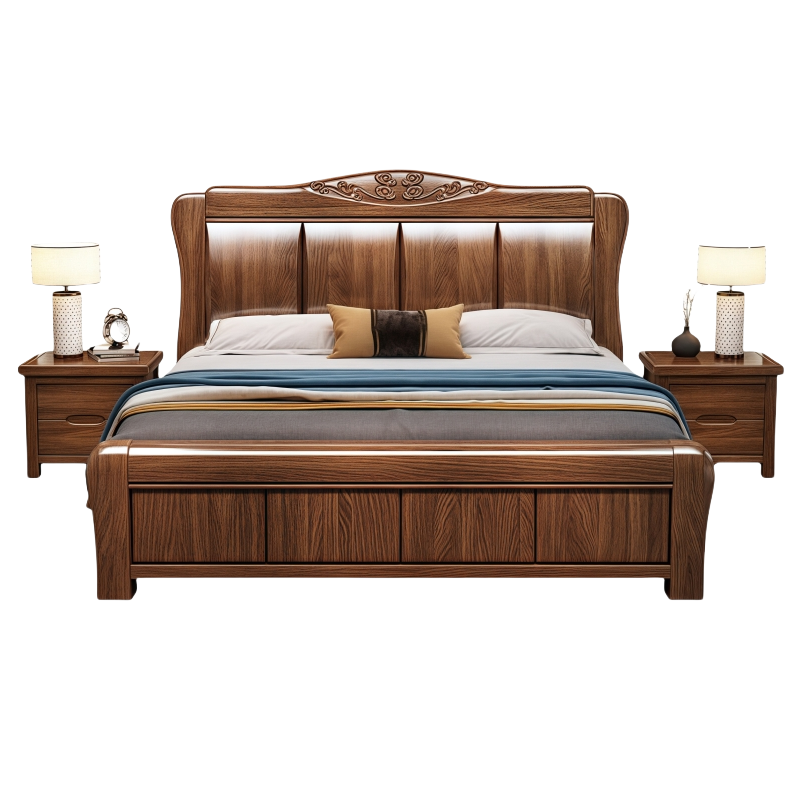 豫龙都床+双床头柜1.5米套