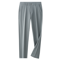 鳄鱼恤CROCODILE 男士夏季透气垂顺免烫直筒商务休闲长裤