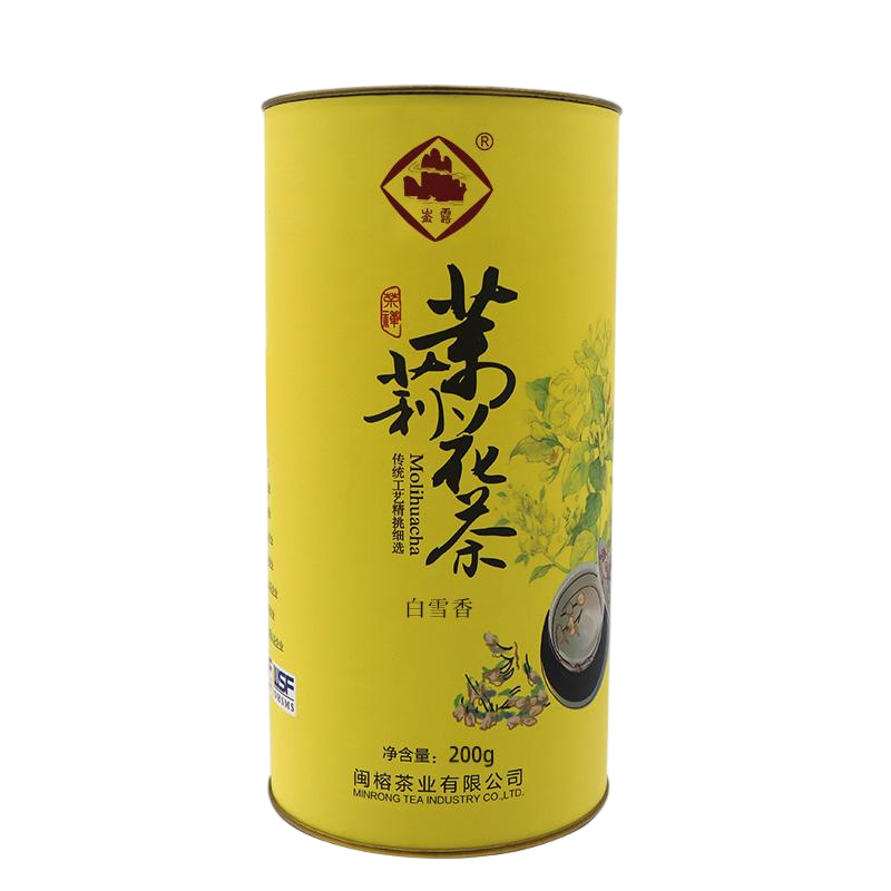 崟露茉莉花茶白雪香200克桶