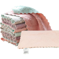 绮罗香 双面双色珊瑚绒吸水抹布 平方克重400g 300*600mm/条