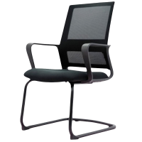 宜掌柜弓形椅 黑框黑网 把