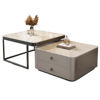 宜掌柜茶几 黑架两抽 张