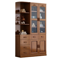 宜掌柜 木质书柜 两门+边柜 套