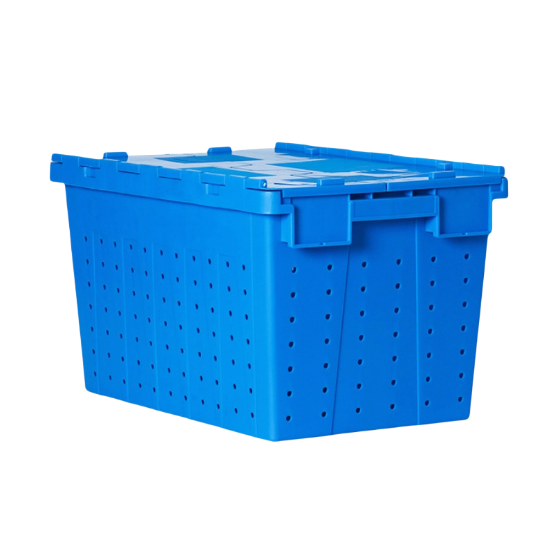 凌迪星带盖物流箱600*400*355mm个