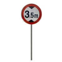 盾铁侠限高限宽标识标牌含钢管600*600mm/块