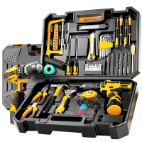 爱瑞德手电钻工具箱全套家用工具套装组合五金维修电动螺丝刀