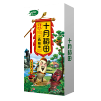 十月稻田 三色糙米480g(红米 黑米 糙米)真空包装 五谷杂粮*2盒