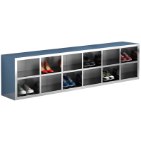 筑亮 不锈钢鞋柜 单面12格双层 个