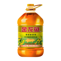 金龙鱼菜籽浓香型食用植物调和油4L家用厨房烹饪食用油大桶装煎炸植物油