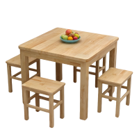 悦兴诚员工桌80*80*75cm加四椅套