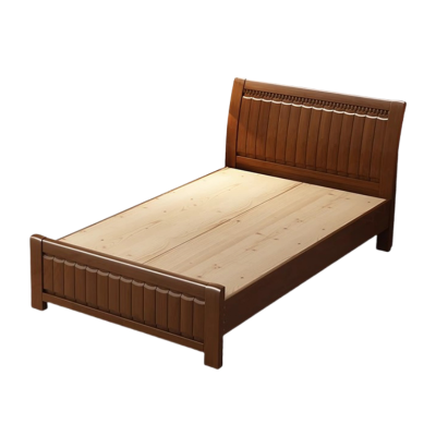 伟樽木质床胡桃色满铺床板1200*1900*460mm张