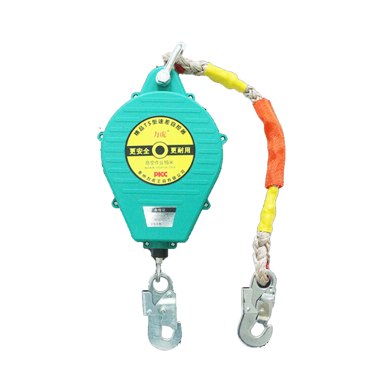 力虎 高空速差防坠器缓降器人体防坠自锁器双锁止速差器 双壳150kg10米