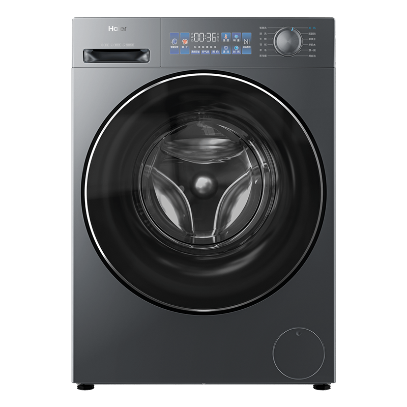 海尔 追光系列 小红花 10公斤 直驱变频 精华洗 洗干一体机 超薄 除菌螨 洗净比1.15 XQG100-HBD37L
