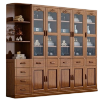 宜掌柜 木质书柜 五门+边柜 套
