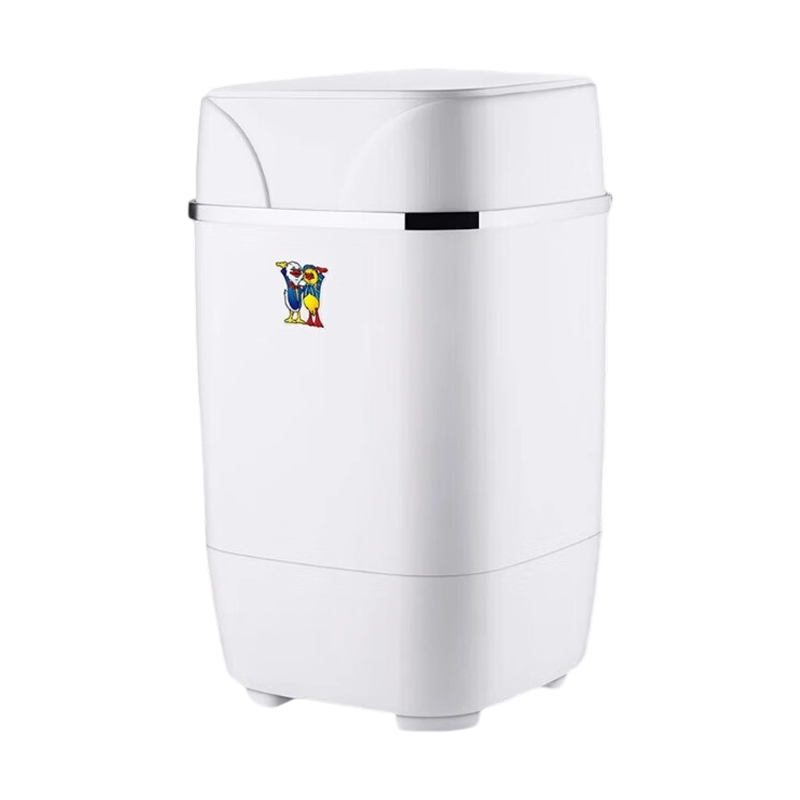 小鸭牌小型婴儿童宝宝内衣裤袜子懒人神器家用洗沥一体全半自动迷你洗衣机白色升级款