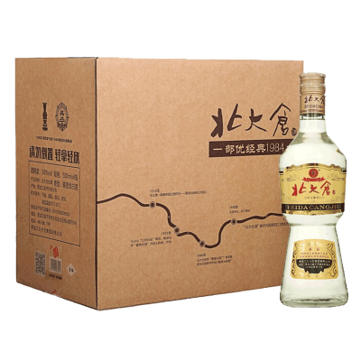 [酒厂自营]北大仓部优经典1984酱香型50度白酒500ml*6瓶整箱装纯粮酿造
