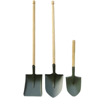 菁普华带木把一体铁锹锰钢尖头尖锹方锹方头240*300*1200mm把