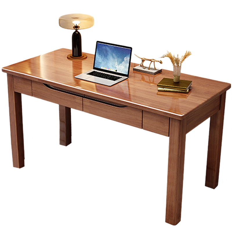 班龙办公桌1米胡桃色张