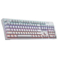 雷神(ThundeRobot)K104琉璃 有线机械键盘混彩背光电脑游戏笔记本办公家用全键无冲无畏契约 红轴