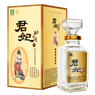 [酒厂自营]北大仓君妃酒50度酱香型白酒410ml*4瓶 盒酒箱装 四大美人酒