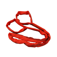 力虎柔性吊装带 双头扣涤纶吊带圆套软吊绳工业起重行车吊带 5吨6米红色 2条装