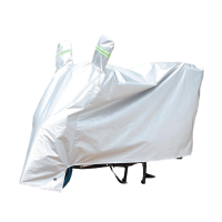 小窝厘电动车罩子遮雨防晒全车防雨罩加厚防尘摩托车铝箔电车罩可定制logo-有耳银色 XL码(起订量:300件)