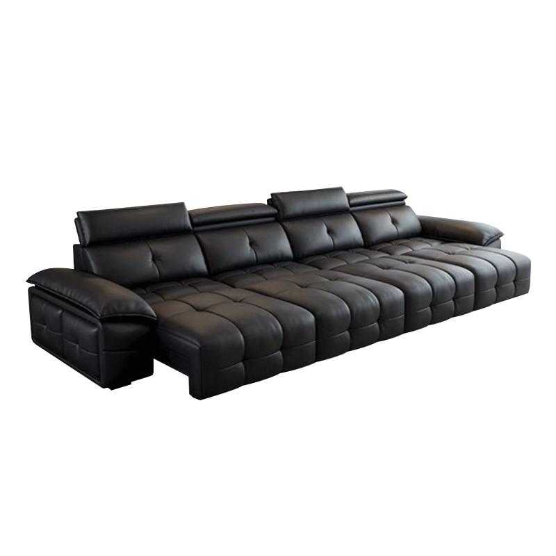 意式轻奢高靠劳伦斯真皮沙发头层牛皮沙发零靠墙电动功能沙发