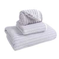 酷美智悦 糖果条毛巾浴巾干发帽三件套 KM-BH307 套